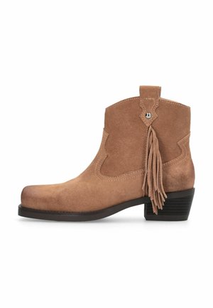 Bottines de cowboy / motard - camel