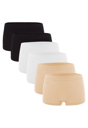 6ER PACK HIPSTER BOXER OHNE SEITLICHE NAHT - Pants - weiß schwarz apricot