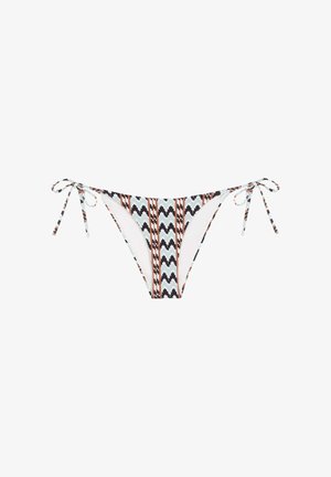 Robin Collection, VALLDEMOSA CLASSIC BOW BIKINI BOTTOM - Braguita de bikini - brown/black/white