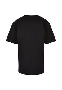 Black short-sleeve t-shirt with a round neck, made of soft cotton. The back is plain with no additional patterns or accents.