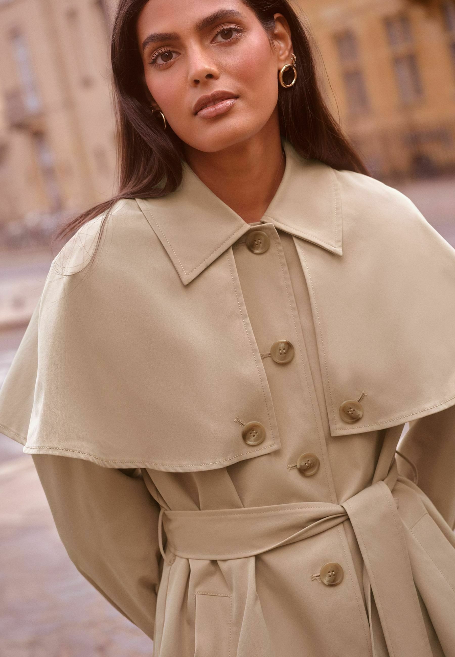 Love & Roses REGULAR FIT LONGLINE CAPE - Trenchcoat - camel/beige