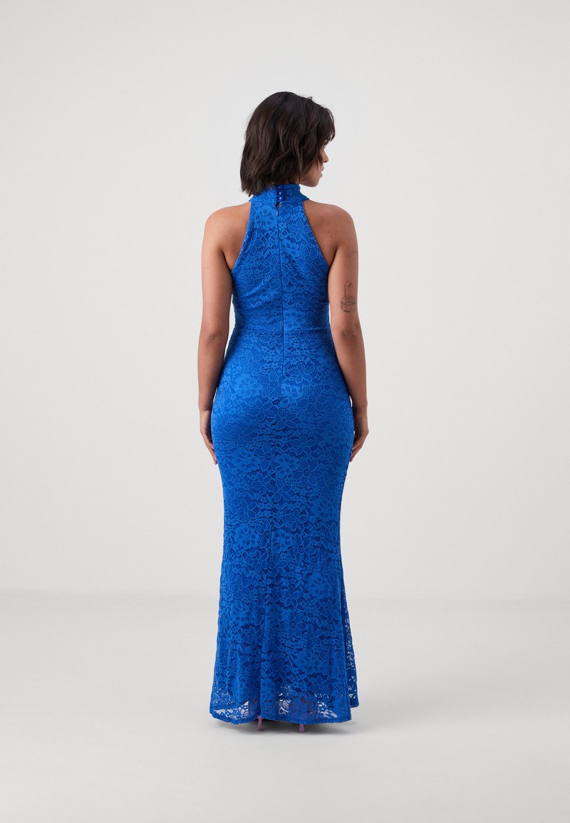 blue lace halter neck dress Petal and Pup Women's Anabelle Halter Neck Lace Maxi Dress main image 1