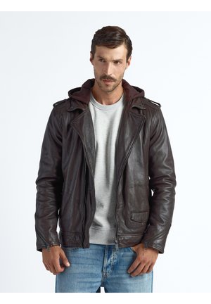 Lederjacke - dark brown