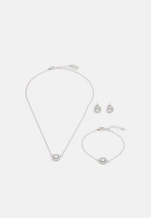 NECKLACE EARRING BRACELET CORA SET - Ohrringe - silver-coloured