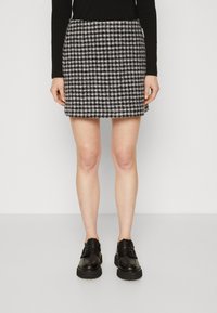 Marc O'Polo DENIM CHECKED SKIRT - Miniszoknya - multi/black