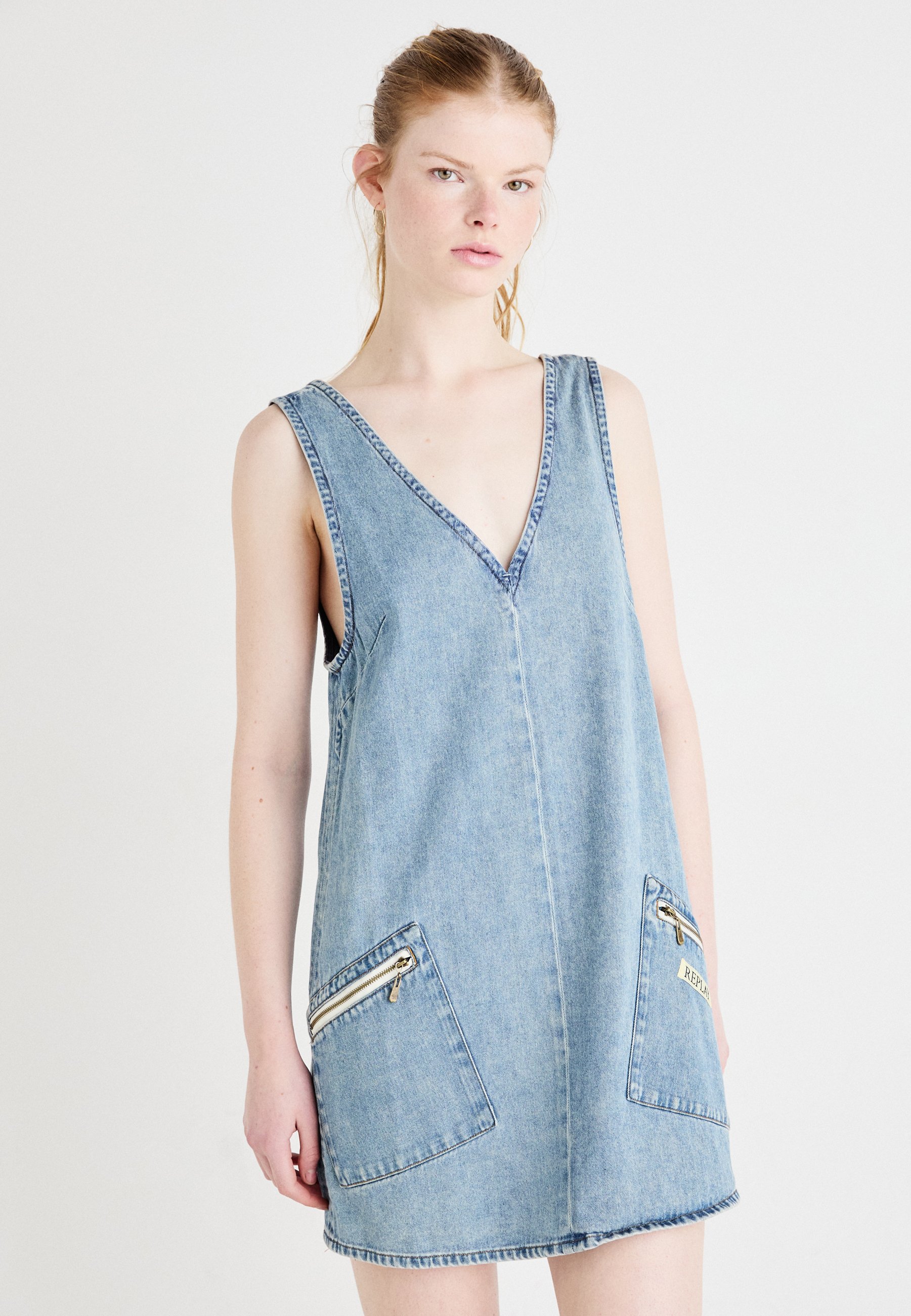 white christmas dresses Children's Replay denim dress with flowers