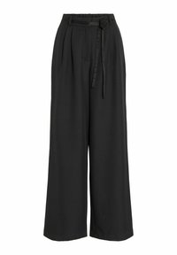 MIT WEITEM BEIN VICATALINA HIGH WAIST - Pantalon classique - black beauty