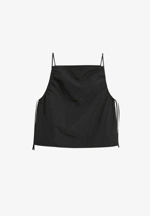 kay/day, TANK TOP WITH DRAPERY DETAILS - Top - black