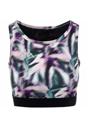 KOMBAT EBRA - Top - white/green/violet/black graphic