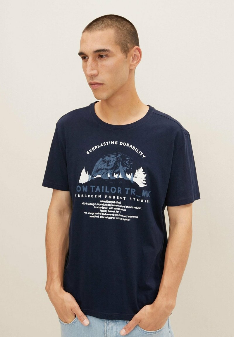 TOM TAILOR T-Shirt Uomo 1043991 | Cotone Sostenibile Sky Captain Blu | Vestibilità Regular Per Un Look Casual Moderno