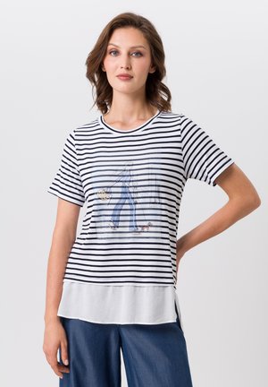 T-Shirt print - sky blue weiss