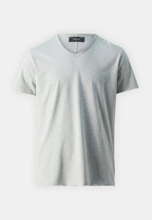 Replay Lihtne T-särk - light grey melange