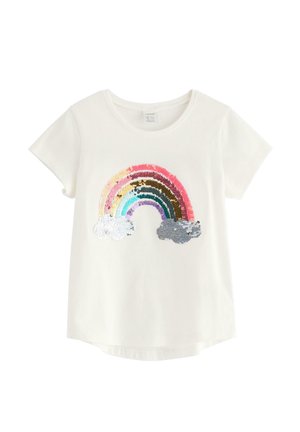 WITH REVERSIBLE SEQUINS MOTIF - T-shirts print - light dusty white