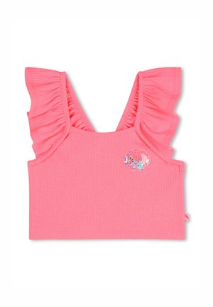 TANK MIT RÜSCHENTRÄGERN - Top - rose fluo