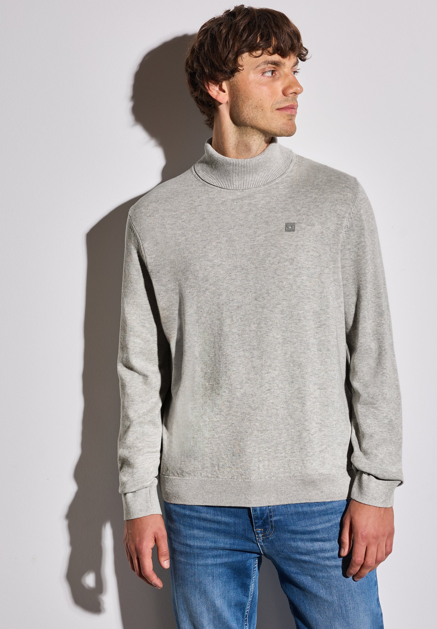 Rollkragen Grauer Pullover Turtleneck Street One MEN BASIC