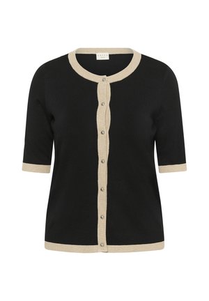 Kaffe Curve, KCLIZZY CONTRAST CARDIGAN - Gilet - black deep