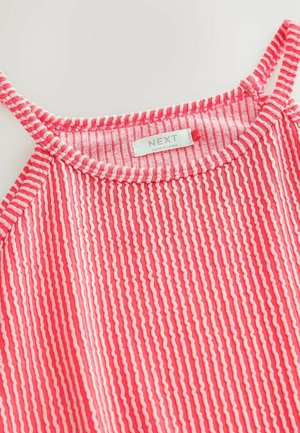 Next REGULAR FIT - STRAPPY HALTER - Day dress - coral pink stripe