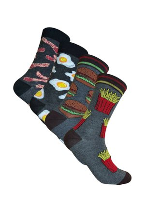 2-PACK MISMATCH  - Socks - bacon eggs burgers chips