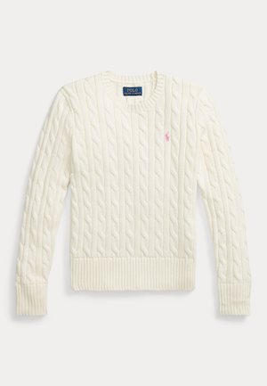 Polo Ralph Lauren, CABLE-KNIT COTTON SWEATER 7-14Y - Πουλόβερ - warm white
