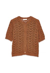SHORT SLEEVE - Strickjacke - brown