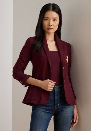 Lauren Ralph Lauren BULLION JACQUARD BLAZER - Blazer - dark garnet