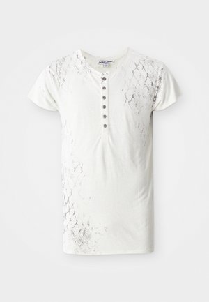 Jaded London FENCE SHORT SLEEVE - Tričko s potlačou - offwhite