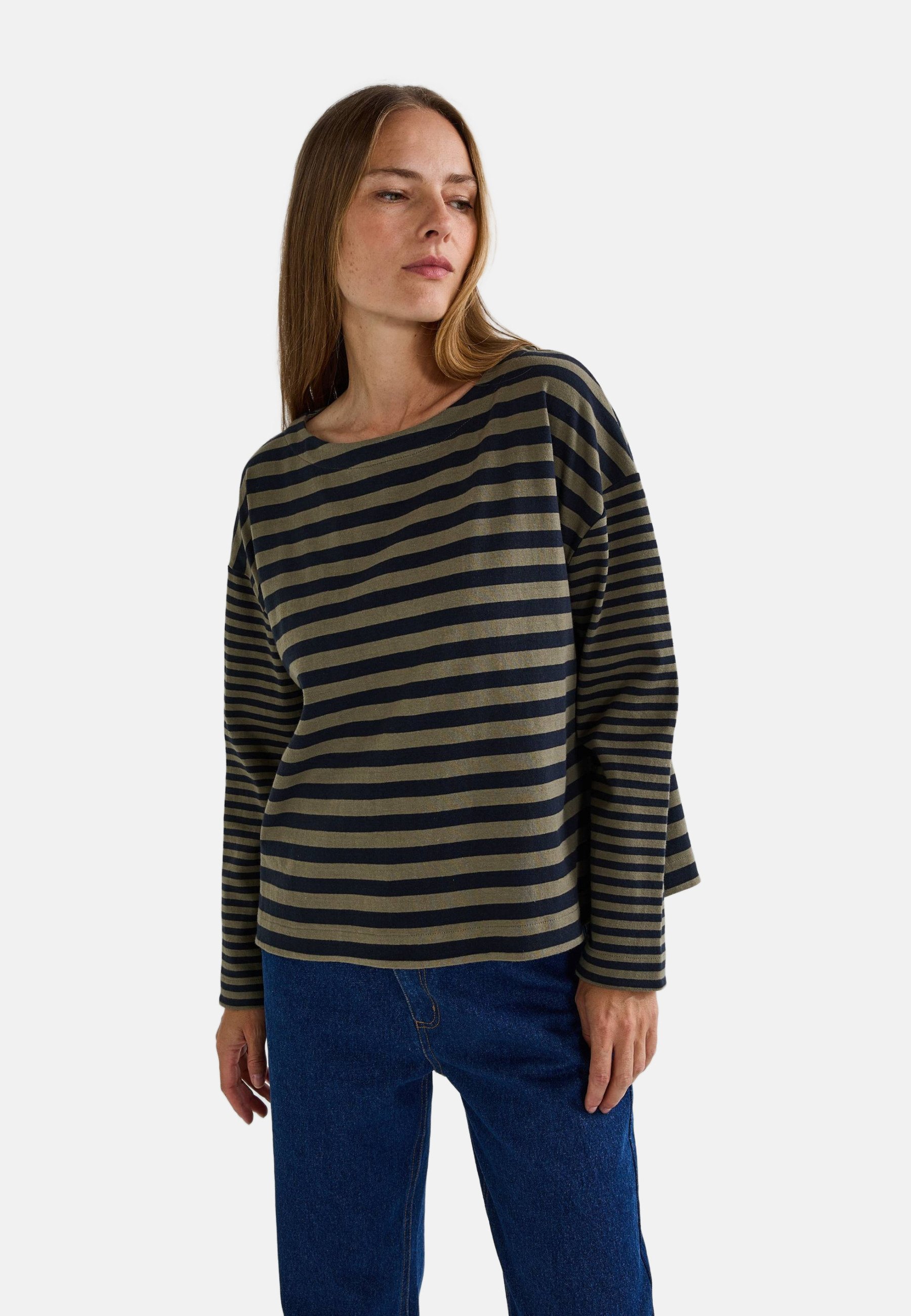 Monoprix TEE MARINIÈRE T-shirt à manches longues kepi/vert