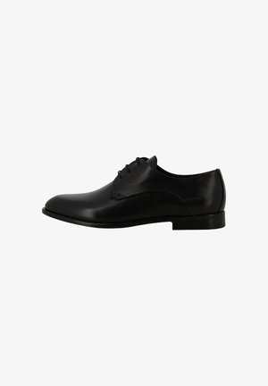Melluso, MELLUSO SCARPA CLASSICA DERBY UOMO PLAIN TOE LISCIA - Stringate eleganti - nero lucido