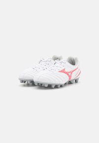 Mizuno MONARCIDA NEO III SELECT JR UNISEX - Fodboldstøvler til fast underlag - white/radiant red