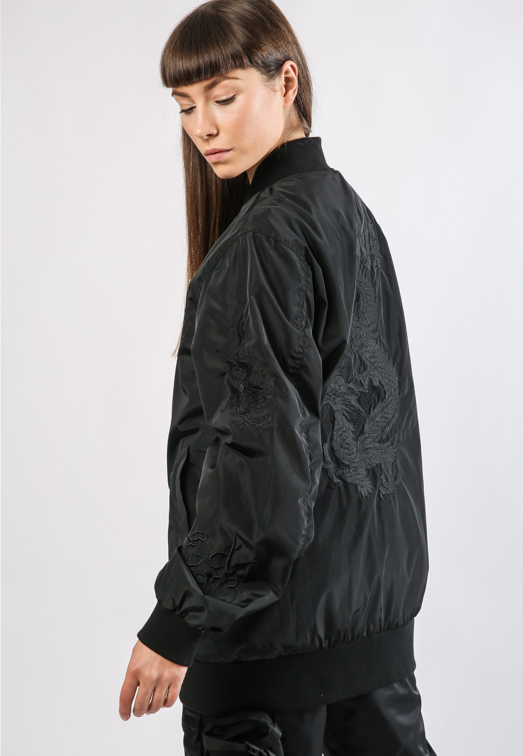 cheap black bomber jacket