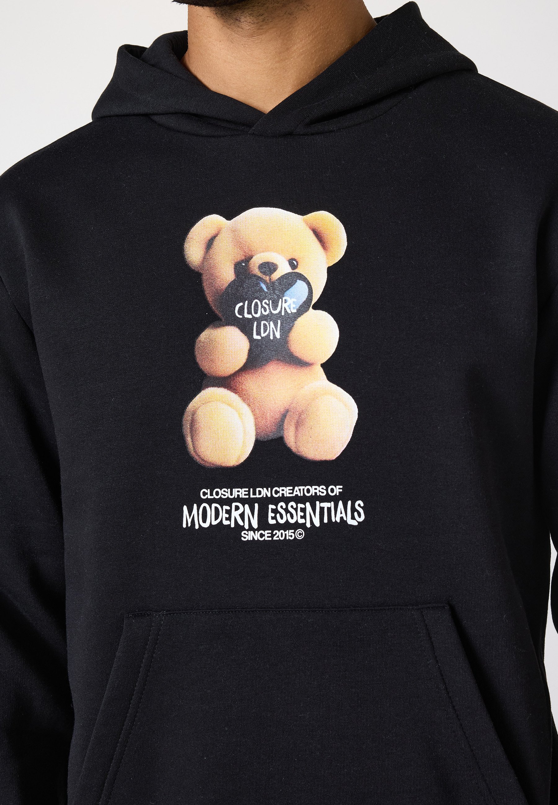 CLOSURE London HEART TEDDY HOODIE - Hoodie - black - Zalando.co.uk