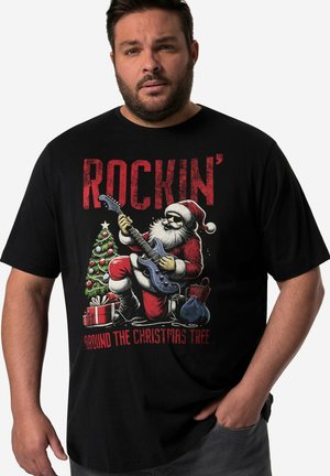 HALBARM, GROSSER PRINT, RUNDHALS - Print T-shirt - black