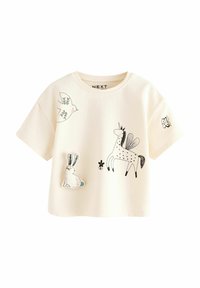 Next SHORT SLEEVE - T-shirt imprimé - ecru unicorn