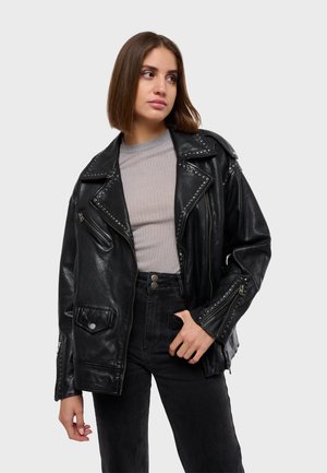 LOULOU - Veste en cuir - black