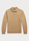 WOOL POLO-COLLAR JUMPER  - Strickpullover - camel melange