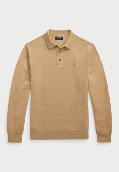Polo Ralph Lauren WOOL POLO-COLLAR JUMPER - Džemperis - camel melange