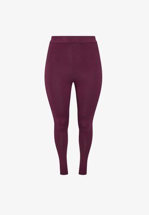 Evans, PLUS SIZE BASIC LEGGINGS - Leggings - raspberry