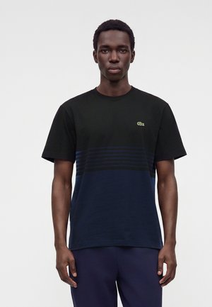 Lacoste, Обикновена тениска - black/navy blue