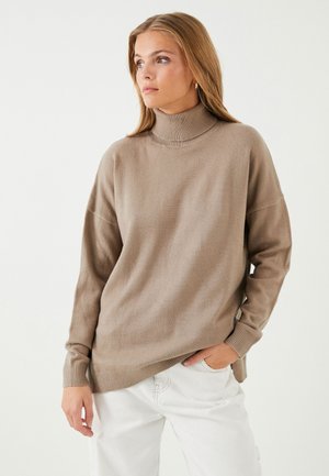 OVERSIZED TURTLENECK - Striktrøje - brown