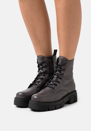 CASTLE - Lace-up ankle boots - dark grey