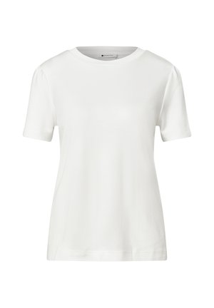 Street One, T-SHIRT MIT GERAFFTEM ÄRMEL - T-paita - off white