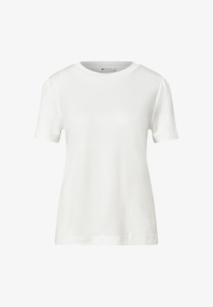 Street One, T-SHIRT MIT GERAFFTEM ÄRMEL - T-shirt basique - off white