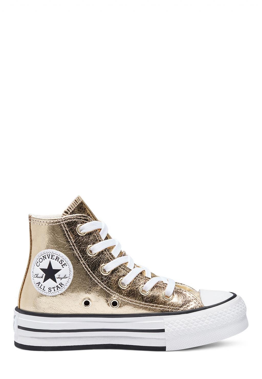 converse altas doradas