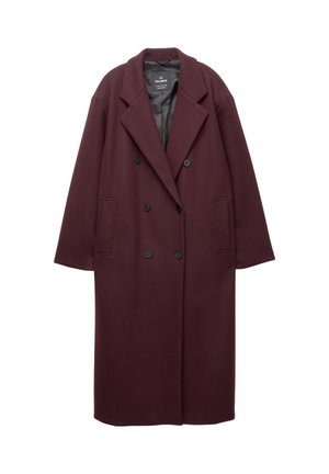 PULL&BEAR LONG SOFT - Klassisk kappa / rock - dark red