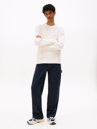 Tommy Jeans SCRIPT CHUNKY  - Strickpullover - ancient white