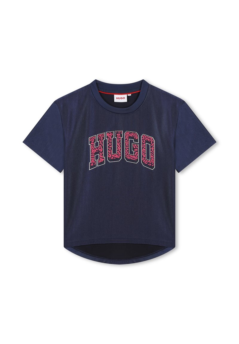 HUGO Kids T-shirt print blauw
