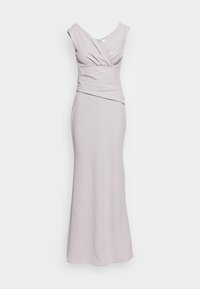 WAL G. MORGAN OFF THE SHOULDER CROSS MAXI DRESS - Roupa de cerimónia - pearl grey