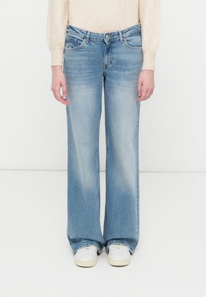 ONLY ONLJUICY WIDE LEG - Platėjantys džinsai - light blue denim