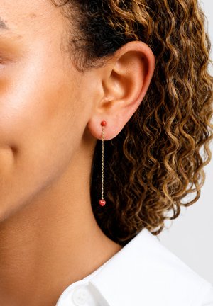 Design Letters, LITTLE BIG LOVE EARCHAIN (SET OF 2 PCS) - Boucles d'oreilles - gold-coloured