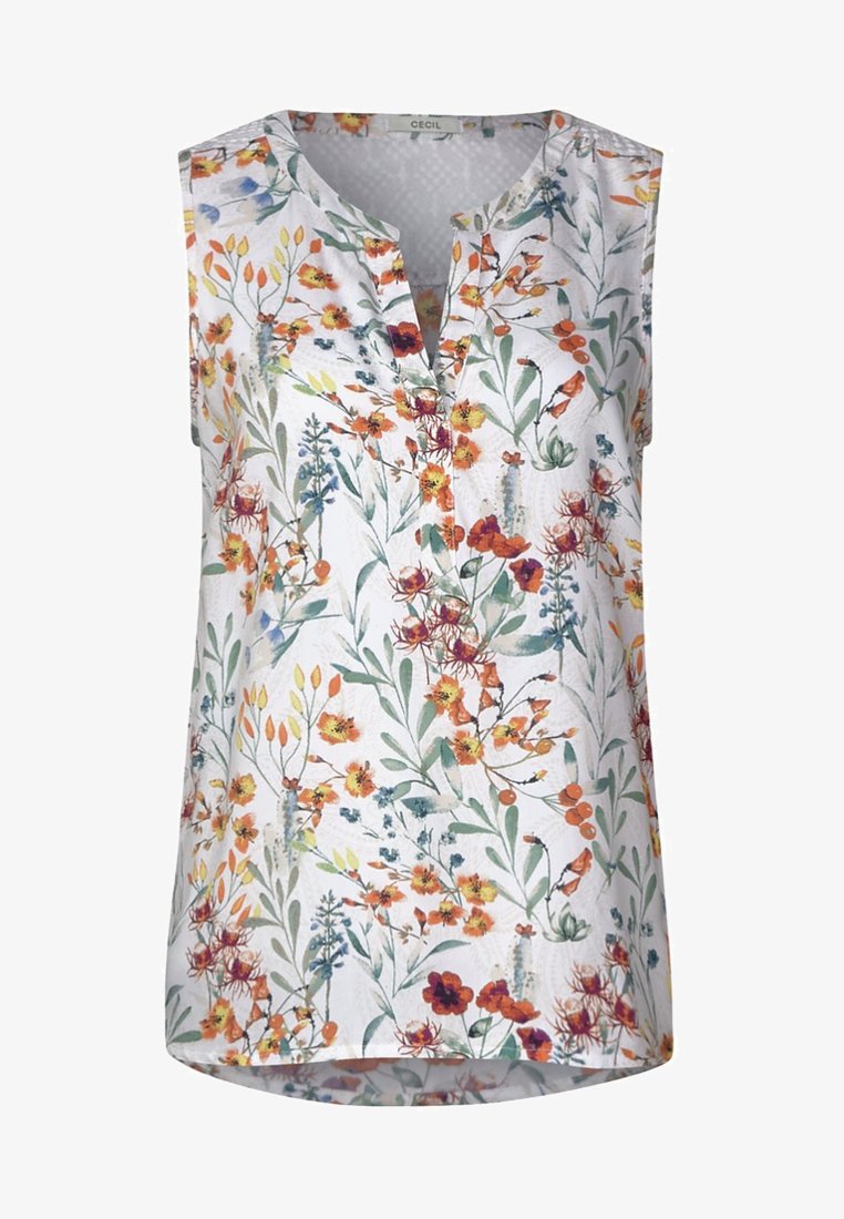 Cecil Mit Spitzeneinsatz Bluse White Weiss Zalando Ch